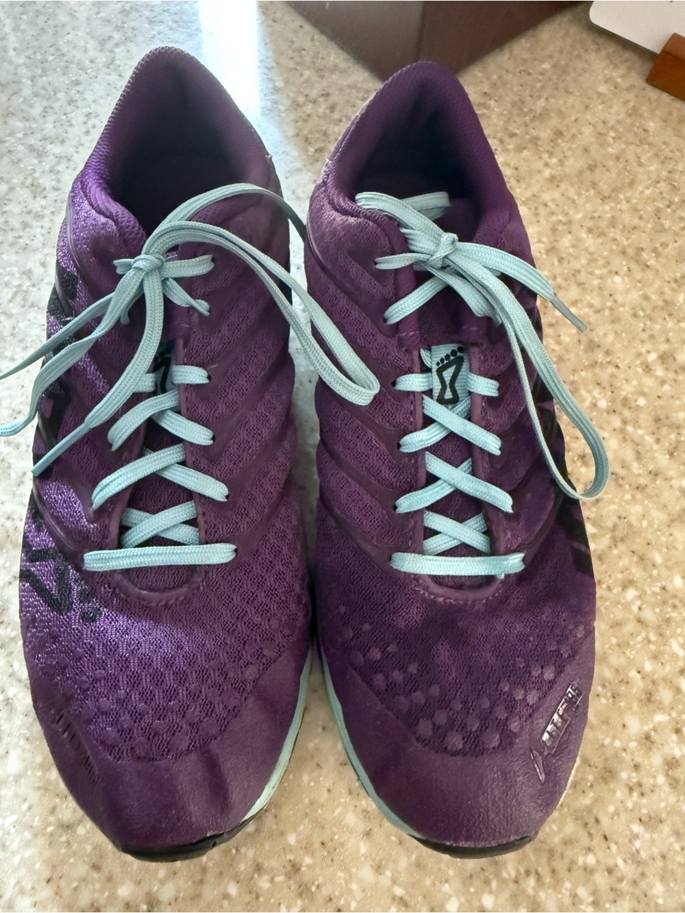 Inov-8 Purple Running Sneakers with Light Blue Laces